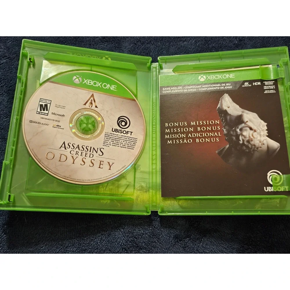 Assassins Creed Odyssey Xbox One Game Ubisoft 4K HDR Spartan Action RPG Disc